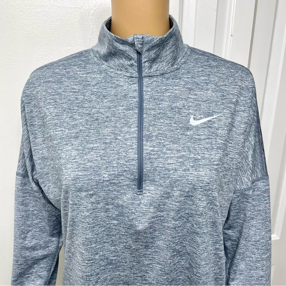 Nike Women's Dry Element Running Top Gray Heather Long Sleeve Size M - Picture 3 of 12
